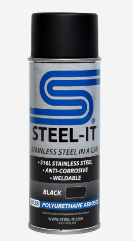 Steel it Aerosol can Black 14oz Single can