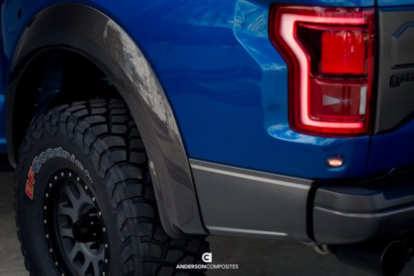 ANDERSON COMPOSITES 2017-2019 FORD RAPTOR CARBON FIBER TYPE-OE REAR FENDER FLARES (PAIR) - Image 3